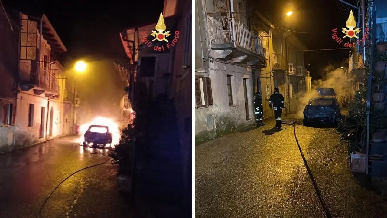 Incendio a Cortale, in fiamme un‘auto nel centro storico: nessuna ipotesi esclusa sull’origine del rogo
