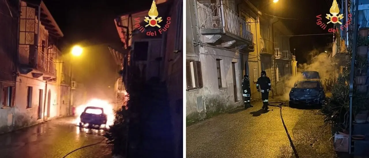 Incendio a Cortale, in fiamme un‘auto nel centro storico: nessuna ipotesi esclusa sull’origine del rogo