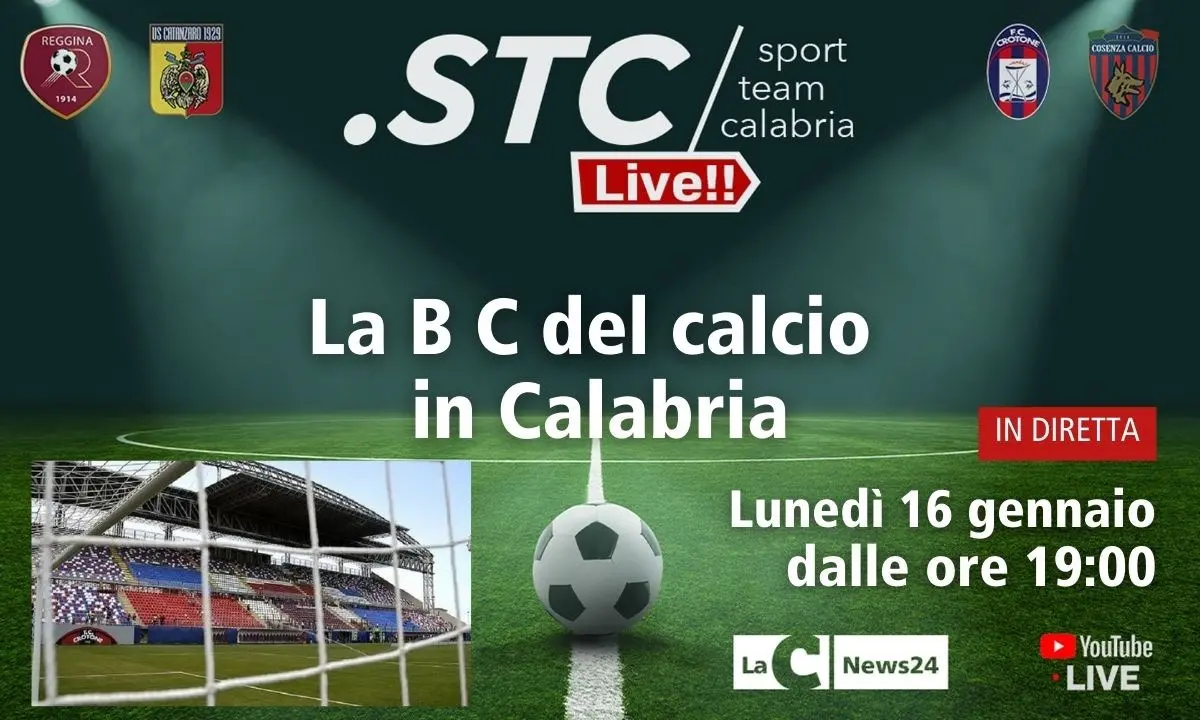 Torna l’appuntamento con La B C del calcio calabrese: alle 19 su LaC News24