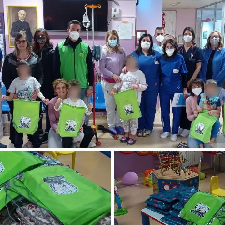 Visita speciale per i piccoli pazienti in cura all’ospedale di Lamezia: donati giochi e colori