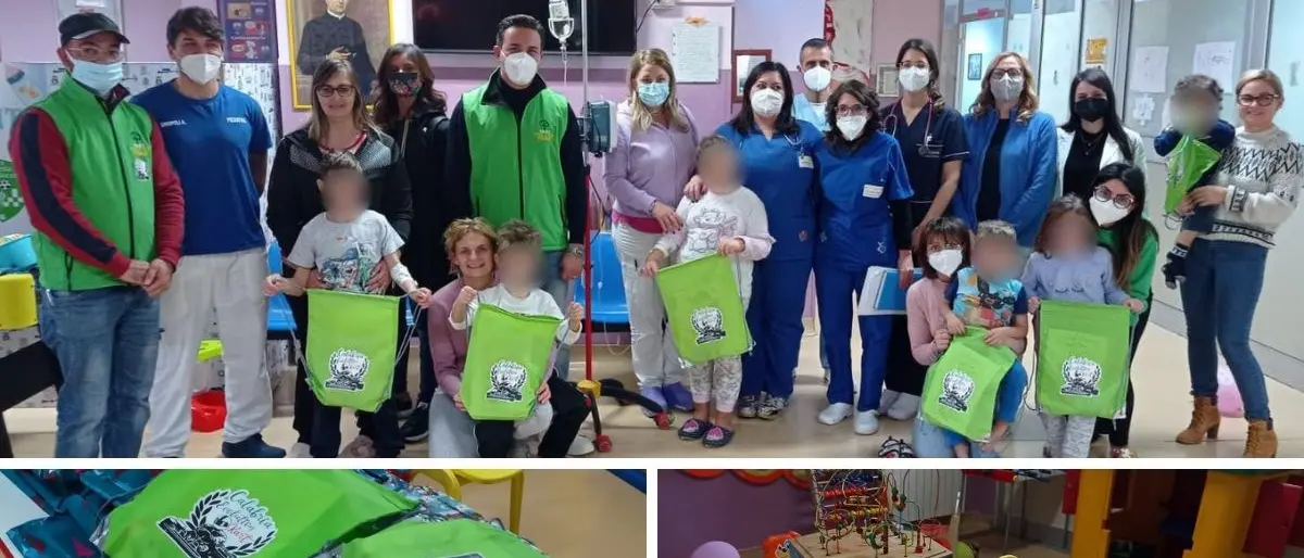 Visita speciale per i piccoli pazienti in cura all’ospedale di Lamezia: donati giochi e colori