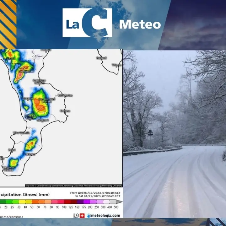 Meteo, in Calabria l’inverno torna alla riscossa: in arrivo la neve e temperature in netto calo