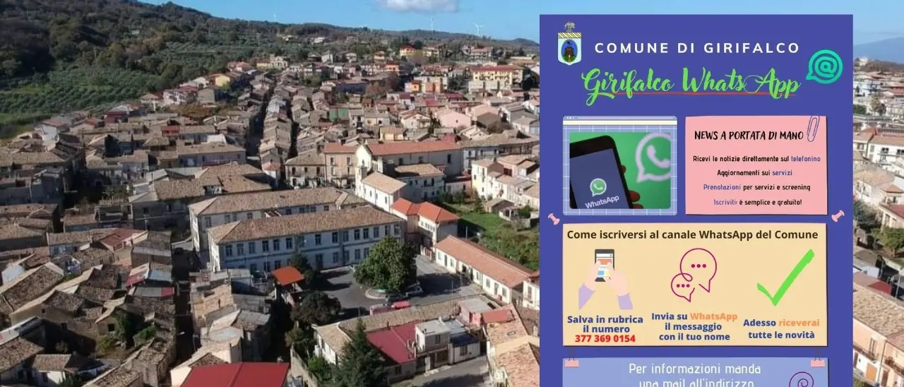 A Girifalco il Comune attiva il servizio WhatsApp, il vicesindaco: «Cittadini informati costantemente»