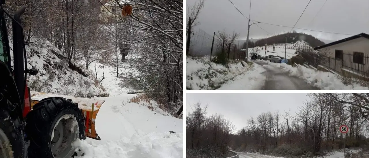 Neve nel Cosentino, a Luzzi mezzi in azione per liberare le strade. Il Comune: «Prestare massima attenzione»