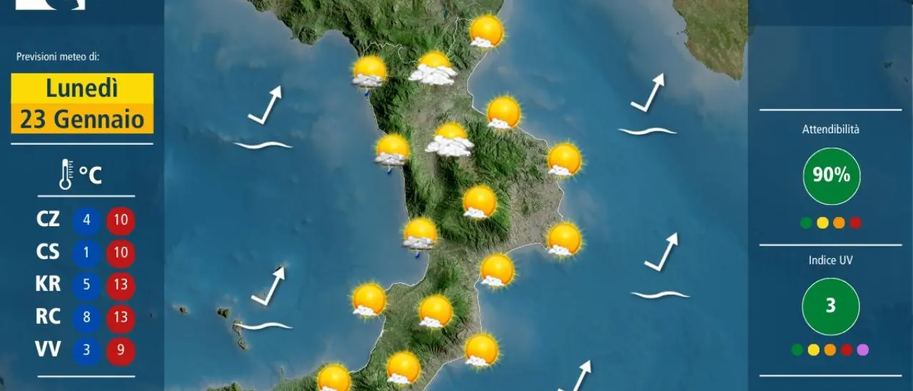 Schiarita su tutta la regione: la pioggia concede una tregua, ma le temperature restano basse