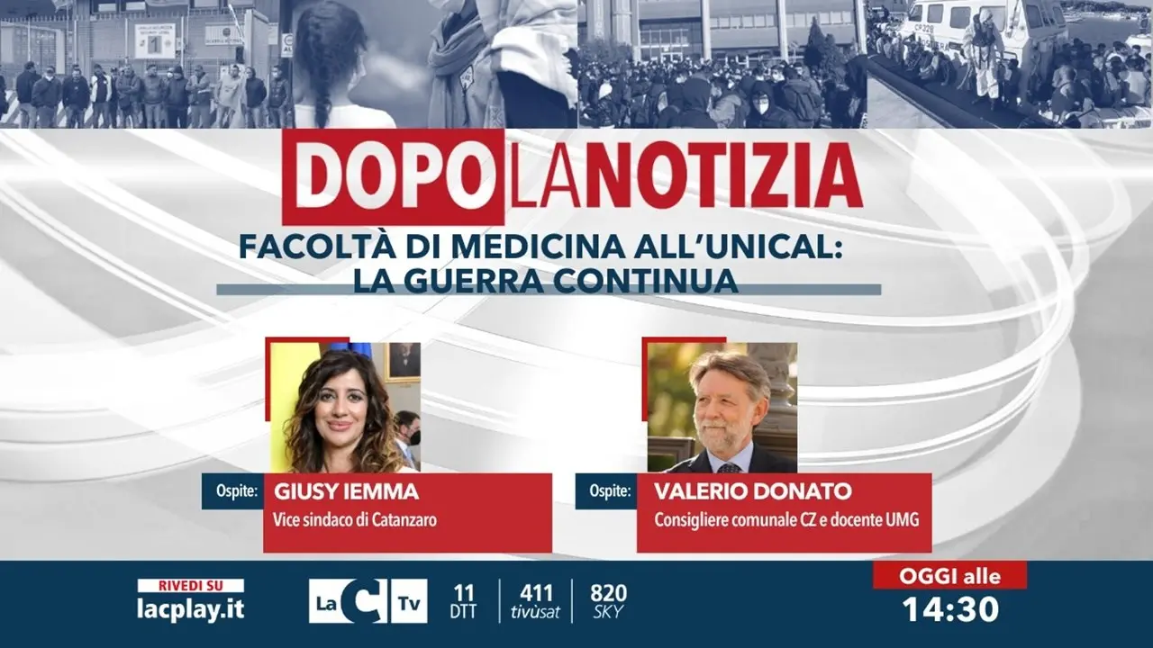 Medicina all’Unical, Catanzaro non la vuole e la guerra continua: ne parliamo oggi a Dopo la notizia