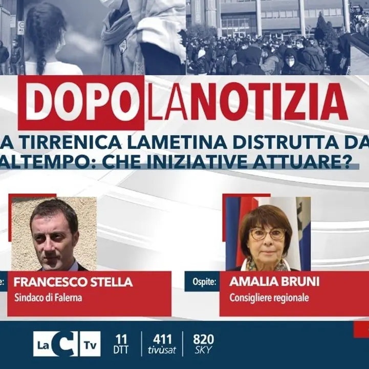 Costa lametina distrutta dal maltempo, serve intervenire: ne parleremo oggi a Dopo la notizia