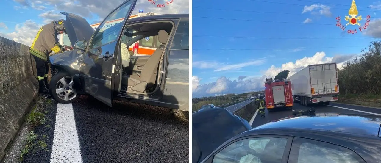 Incidente sulla strada dei Due Mari, auto impatta contro le barriere divisorie: corsia chiusa in direzione Lamezia