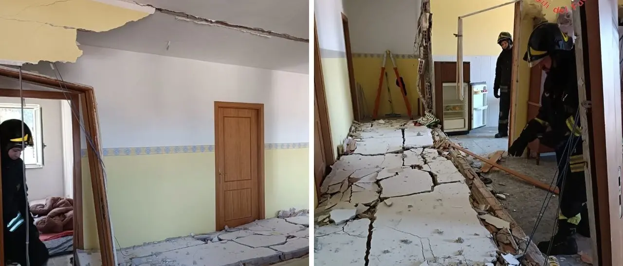 Fuga di gas causa un’esplosione in un appartamento: crolla una parete, due feriti nel Cosentino