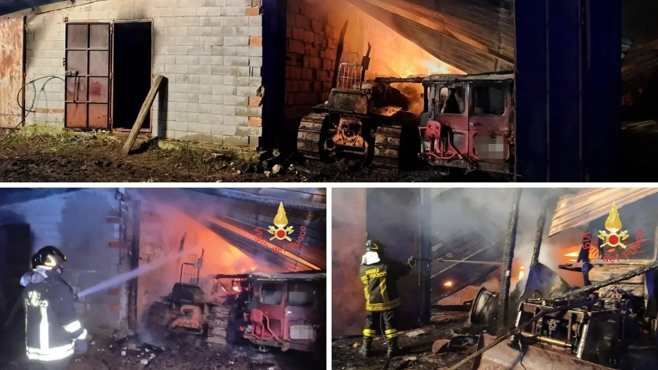 Incendio nel Reggino, in fiamme un capannone di un’azienda agricola: a fuoco mezzi e bestiame