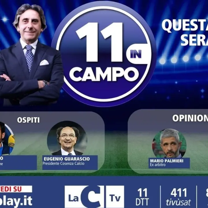 Il presidente del Cosenza Eugenio Guarascio e l’allenatore Fabio Grosso ospiti di “11 in campo”: oggi su LaC Tv