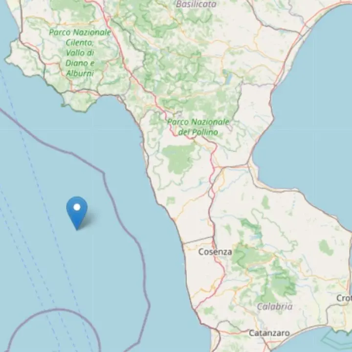 Terremoto Calabria, scossa di 3.2 di magnitudo a 78 chilometri della costa cosentina