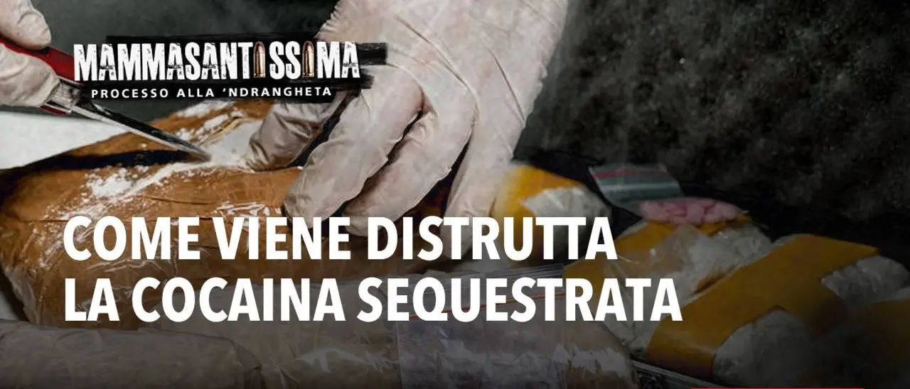Ecco come viene distrutta la cocaina sequestrata, il video agli atti del processo Reset