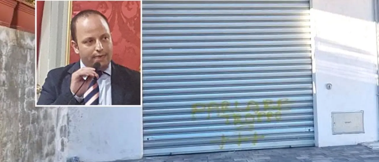 Minacce al consigliere comunale Severino: sul garage tre croci e la scritta «Parlare troppo»
