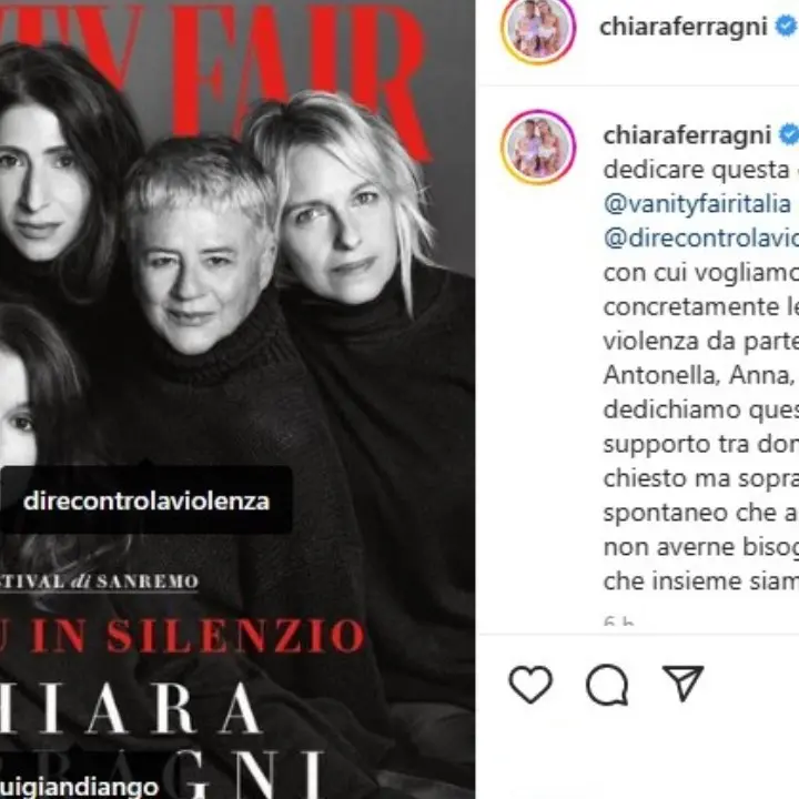 Chiara Ferragni in copertina su Vanity Fair con le operatrici di D.i.Re presieduta dalla cosentina Veltri