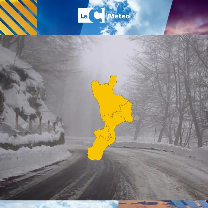 Neve su tutta la Calabria e fiocchi fino a 200 metri: le previsioni per l’8 e il 9 febbraio