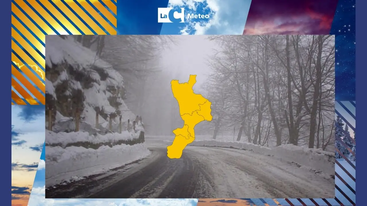 Neve su tutta la Calabria e fiocchi fino a 200 metri: le previsioni per l’8 e il 9 febbraio