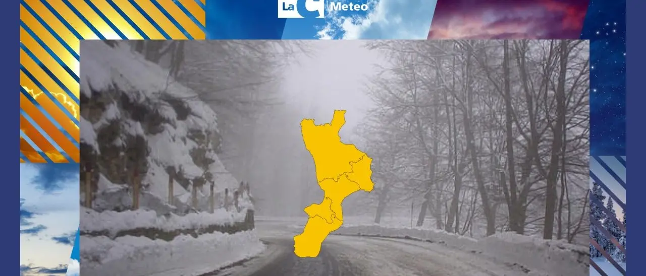 Neve su tutta la Calabria e fiocchi fino a 200 metri: le previsioni per l’8 e il 9 febbraio