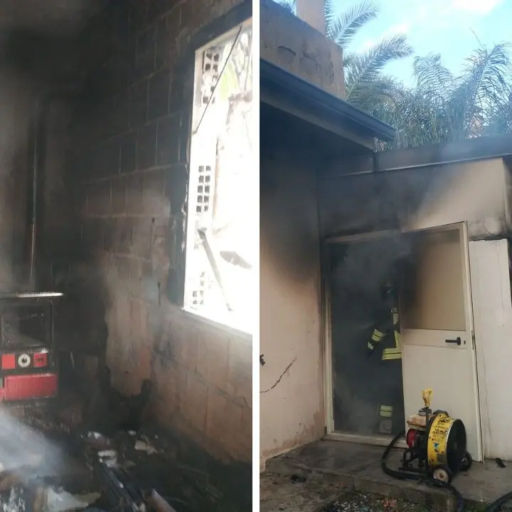 Incendio in una casa a Caulonia: vigili del fuoco salvano una madre e i suoi 3 bambini