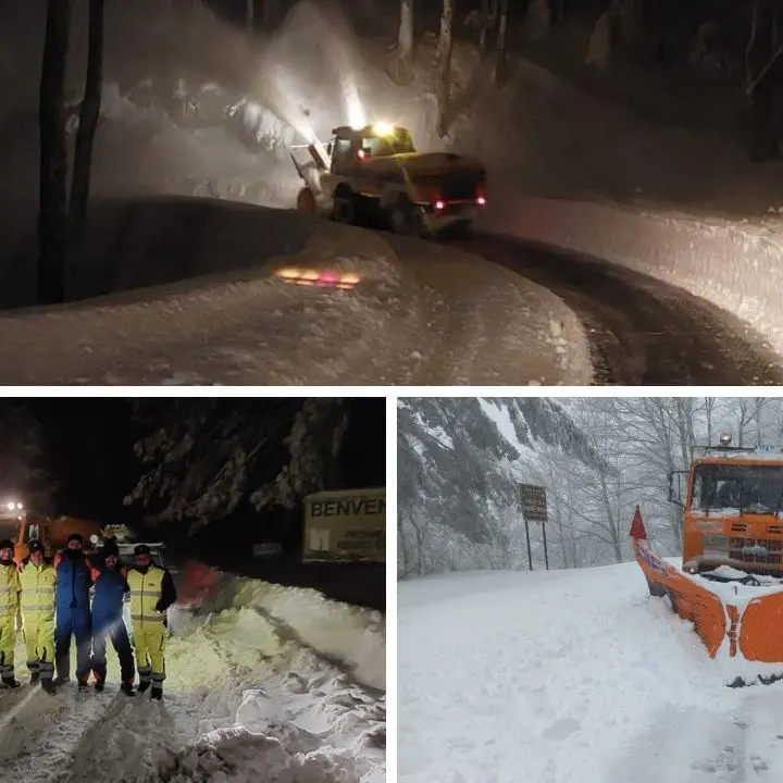 Nel Vibonese operai Enel intrappolati nella neve recuperati da una squadra Anas