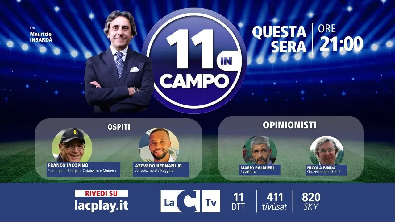 Azevedo Hernani oggi su LaC Tv: il centrocampista della Reggina tra gli ospiti di 11 in campo