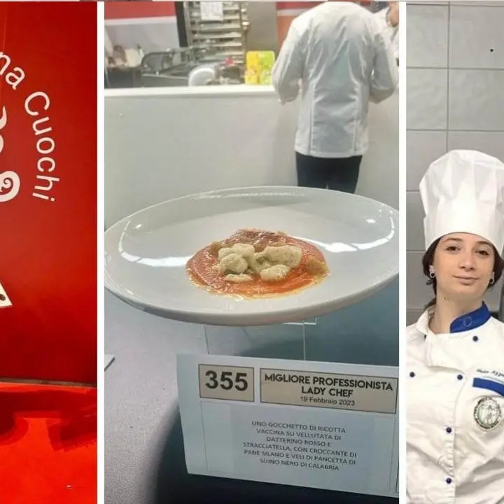 Azzurra Muto del Leonardo da Vinci di San Giovanni in Fiore medaglia di bronzo Lady Chef 2023