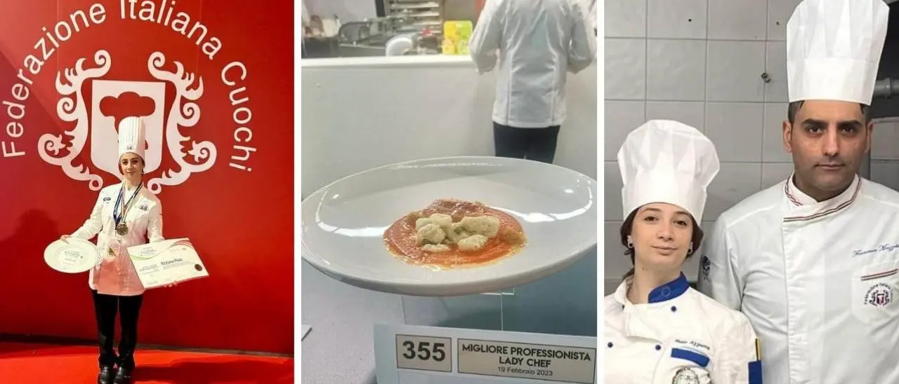 Azzurra Muto del Leonardo da Vinci di San Giovanni in Fiore medaglia di bronzo Lady Chef 2023