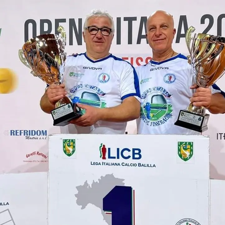 Campionato nazionale di calcio balilla, due calabresi conquistano il primo posto nella categoria “Veterani”
