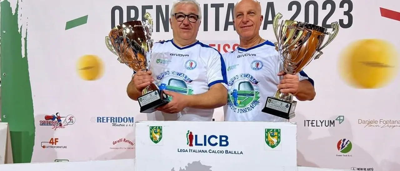 Campionato nazionale di calcio balilla, due calabresi conquistano il primo posto nella categoria “Veterani”