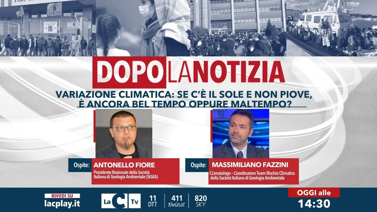 La crisi climatica e il nuovo concetto di maltempo nella puntata odierna di Dopo la notizia