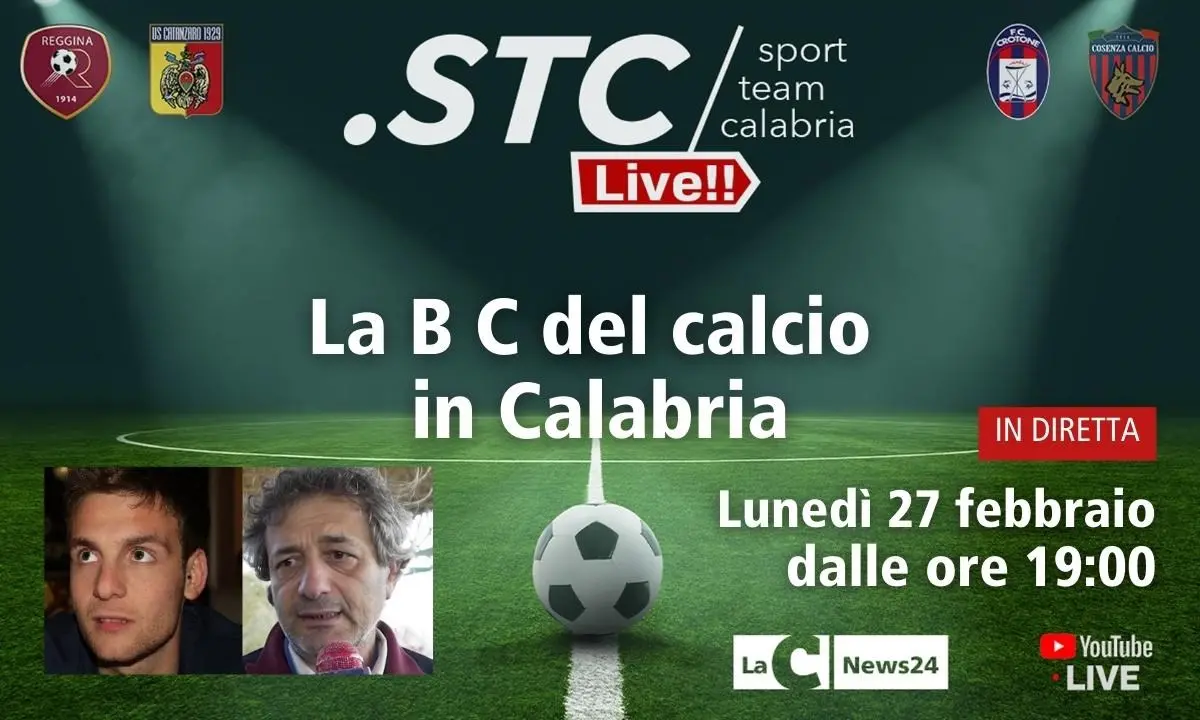 Torna la B C del calcio in Calabria, appuntamento in diretta su LaC News24 alle ore 19