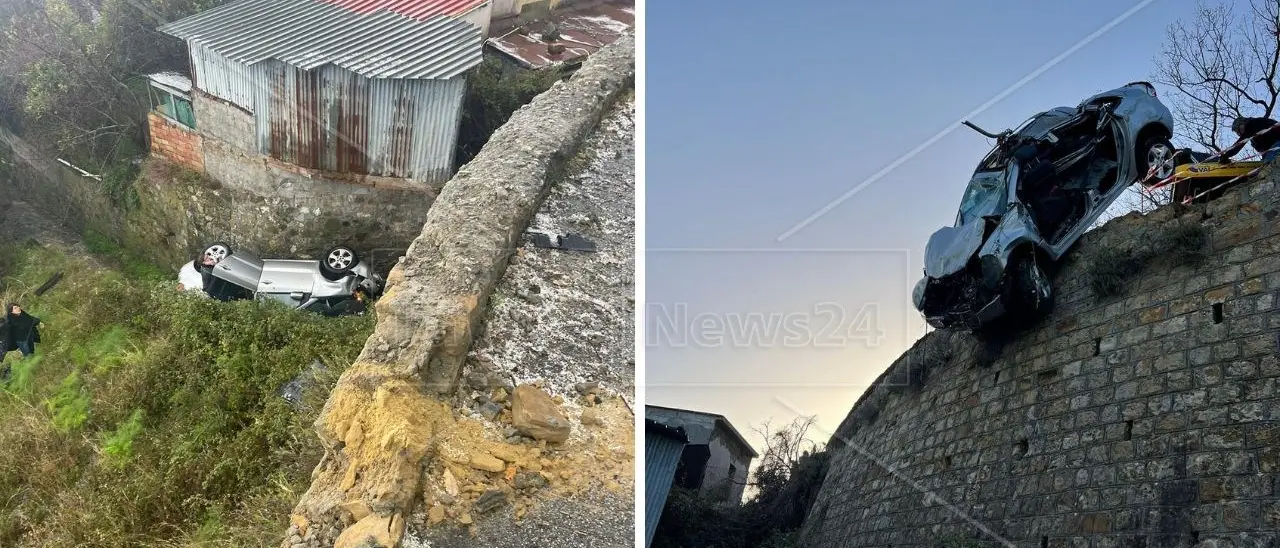 Incidente nel Reggino, auto precipita in un dirupo: due ore per estrarre i feriti dalle lamiere contorte