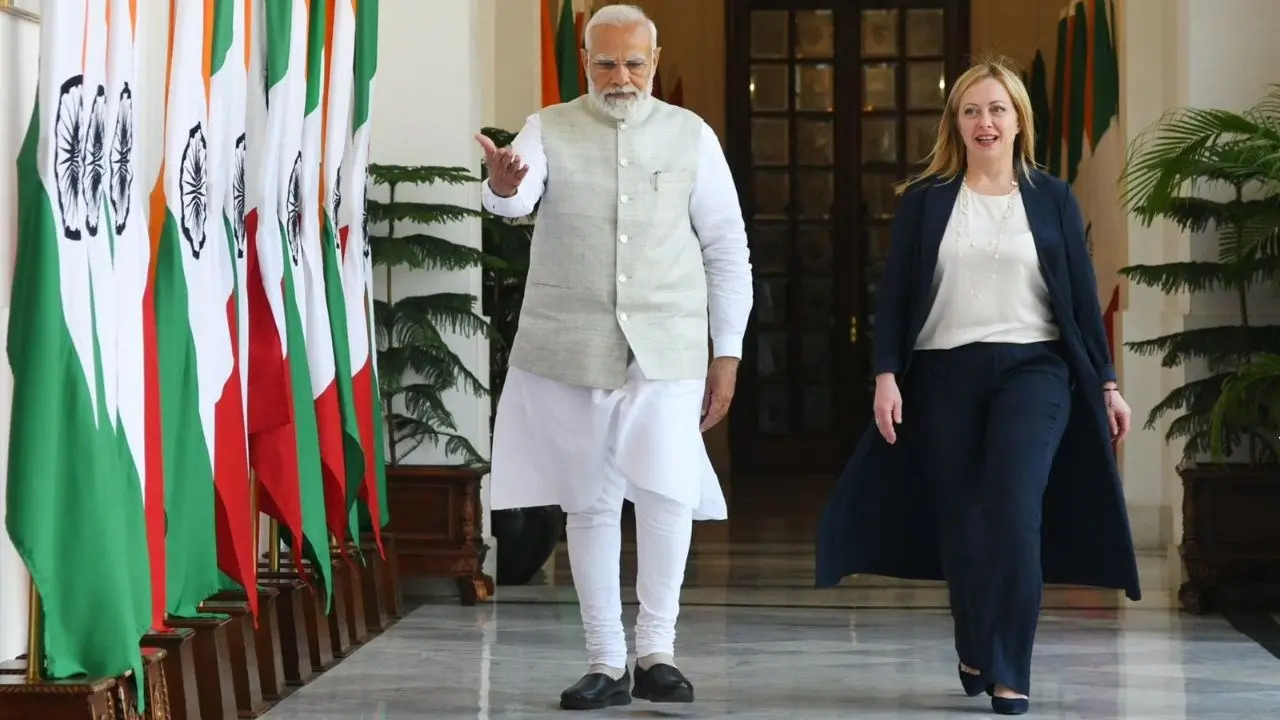 India, Giorgia Meloni ricevuta dal Primo ministro Modi: «I nostri Paesi uniti nella difesa della democrazia e della libertà»