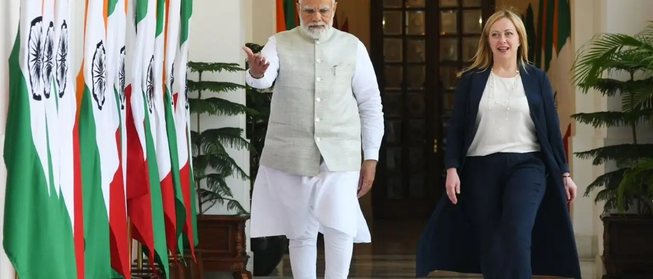 India, Giorgia Meloni ricevuta dal Primo ministro Modi: «I nostri Paesi uniti nella difesa della democrazia e della libertà»