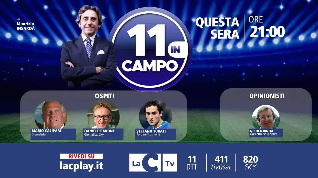 Torna 11 in campo, oggi su LaC Tv la nuova puntata del format sportivo: tra gli ospiti il portiere Turati