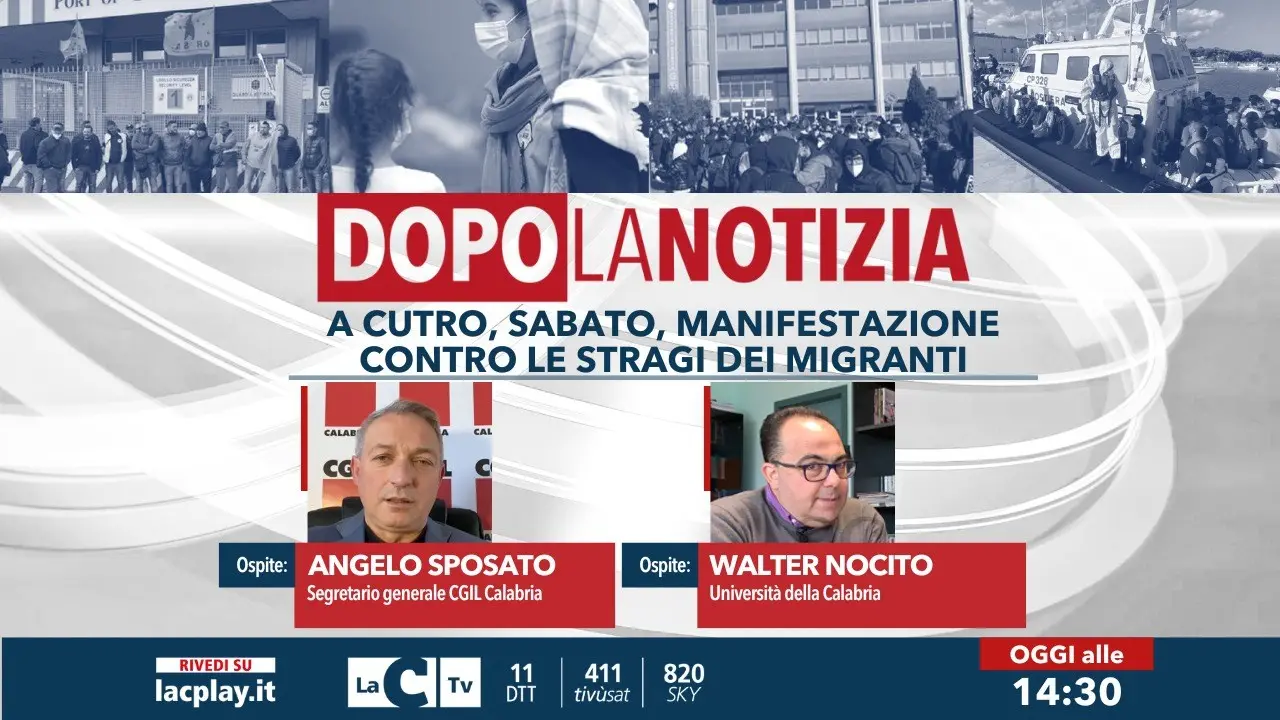 A Dopo la notizia focus sulla manifestazione nazionale in programma sabato a Cutro