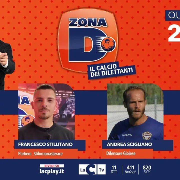 Il portiere Stillitano e il difensore Scigliano ospiti di “Zona D” su LaC Tv