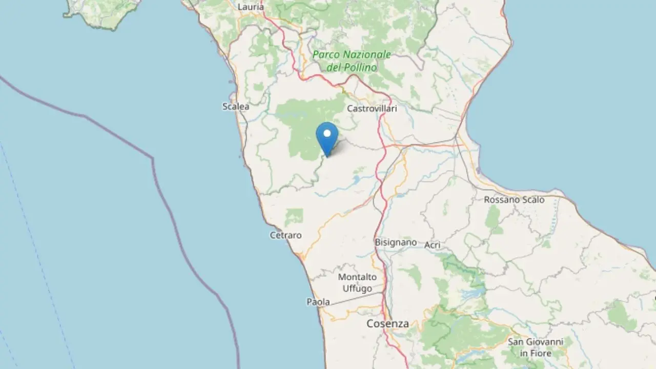 Terremoto nel Cosentino, scossa di magnitudo 3.8 registrata a San Donato di Ninea