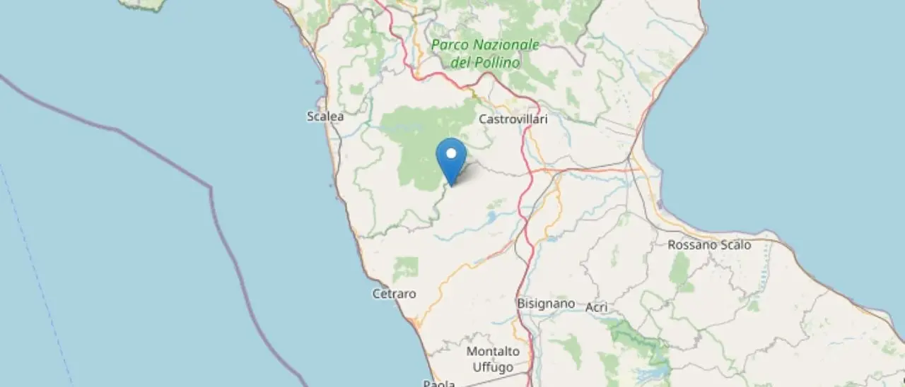 Terremoto nel Cosentino, scossa di magnitudo 3.8 registrata a San Donato di Ninea