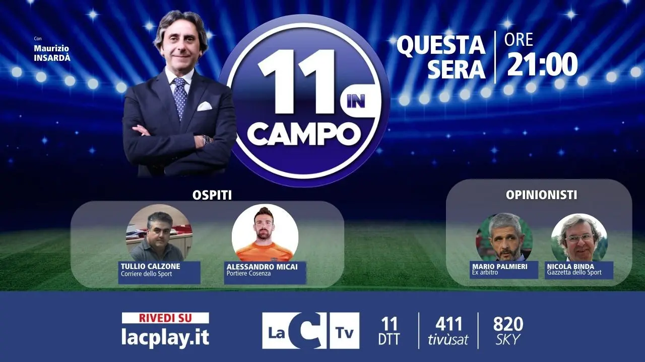 Il portiere del Cosenza Alessandro Micai ospite di “11 in campo” su LaC Tv