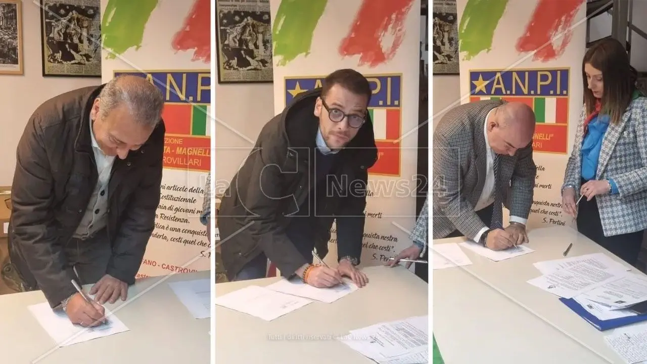 Otto comuni del Cosentino firmano un protocollo antifascista con l’Anpi