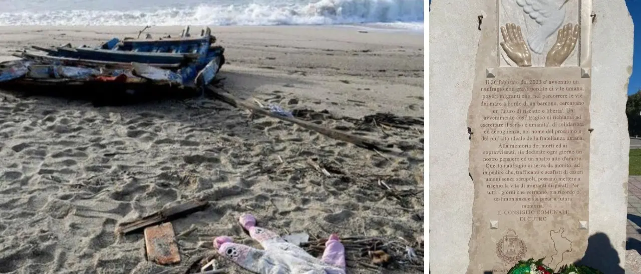Cutro, un monumento in memoria dei migranti morti nel naufragio: «Cercavano un futuro di riscatto e libertà»
