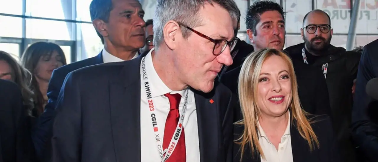 Giorgia Meloni al Congresso della Cgil, atto rivoluzionario della Premier o semplice bravata di Landini?