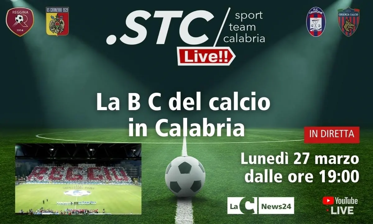 Torna la B C del calcio in Calabria, appuntamento in diretta oggi alle 19 su LaC News24