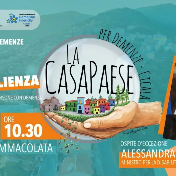 Il ministro Locatelli all’inaugurazione di CasaPaese: la struttura per demenze realizzata nel Comune di Cicala