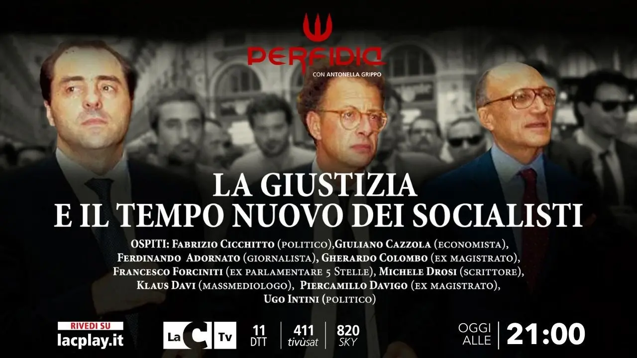 Giustizia e politica, questa sera a Perfidia il tempo nuovo dei Riformisti socialisti
