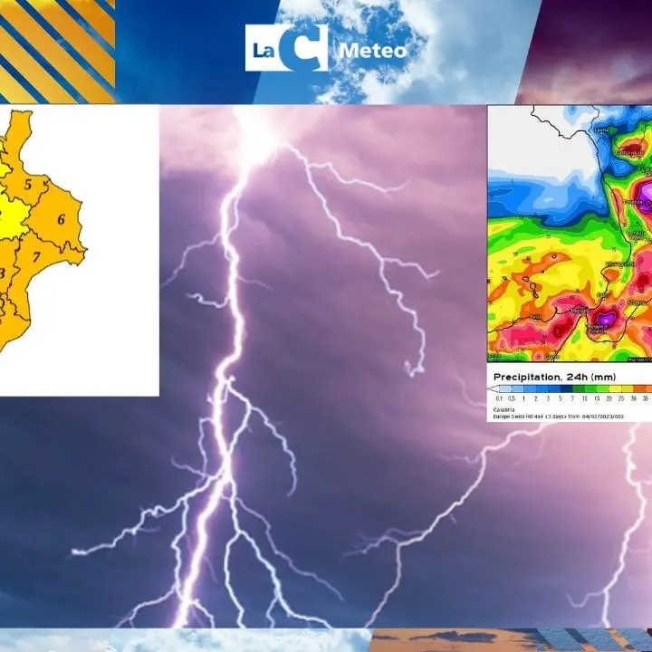 Maltempo in Calabria, tornano piogge e temporali: scatta l’allerta arancione su gran parte della regione