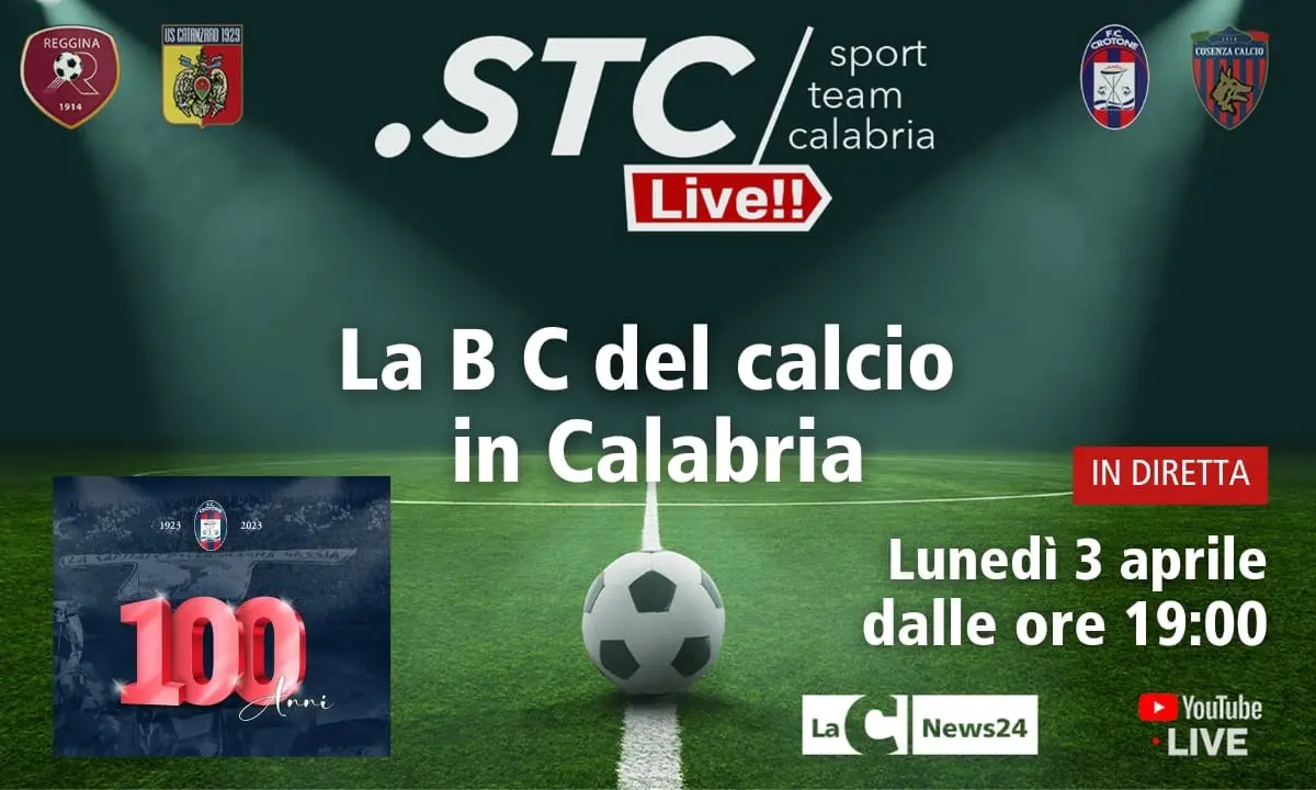 Torna la B C del calcio in Calabria, appuntamento in diretta alle 19 su LaC News24