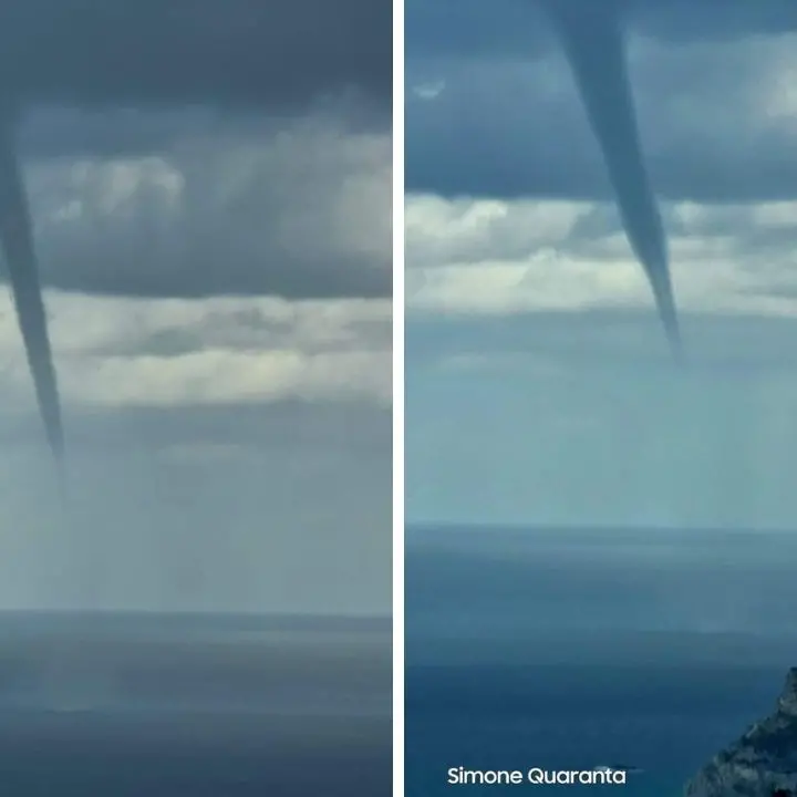 Tromba marina a Tropea, il vortice lambisce le Costa degli Dei