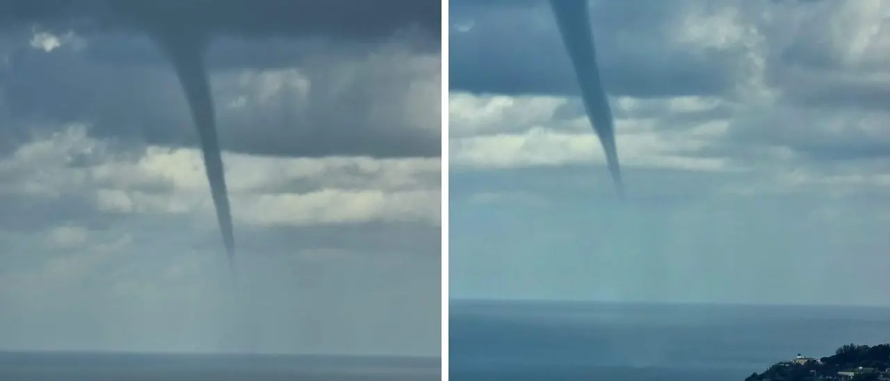 Tromba marina a Tropea, il vortice lambisce le Costa degli Dei